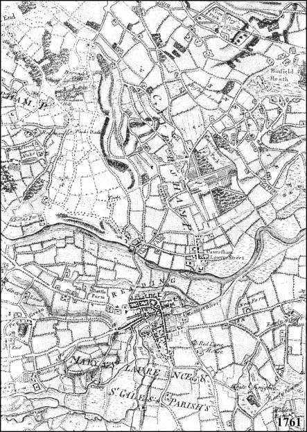 Map of Reading 1761